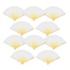 SHEIN 10-Piece Handmade Paper Folding Fan Bamboo Hand