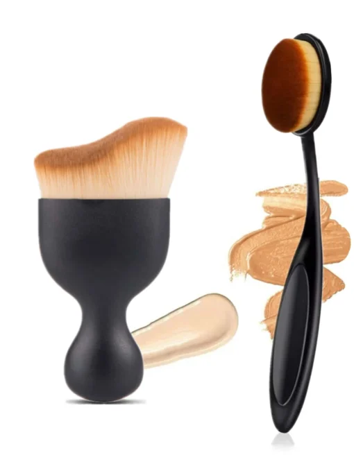 SHEIN 2pcs Foundation Make-up Brush Set