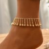 SHEIN 18K Gold Plated 1pc Fashionable Simple Style Versatile Casual