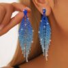 SHEIN 1 Pair Of European And American Style Luxury Tassel Earrings