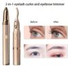SHEIN 2-In-1 Electric Eyelash Curler, Hot Shaving Dual-Purpose Eyebrow Trimmer, Eyebrow Shaver