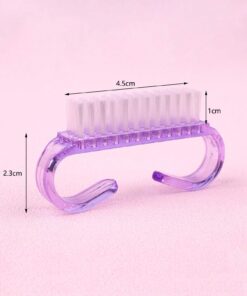 SHEIN 1pcs Nail Cleaning Brush Plastic Handle Durable Cleaner Scrubbing Tool