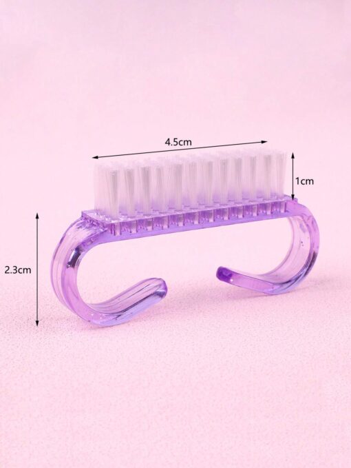 SHEIN 1pcs Nail Cleaning Brush Plastic Handle Durable Cleaner Scrubbing Tool
