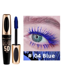 SHEIN 5D Silk Fiber Mascara Waterproof Dense Long-term Effect Is Not Easy To Fade Curl Mascara-Blue