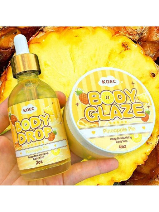 SHEIN KOEC Pineapple Pie Body Glaze & Body Drops Duo Bundle