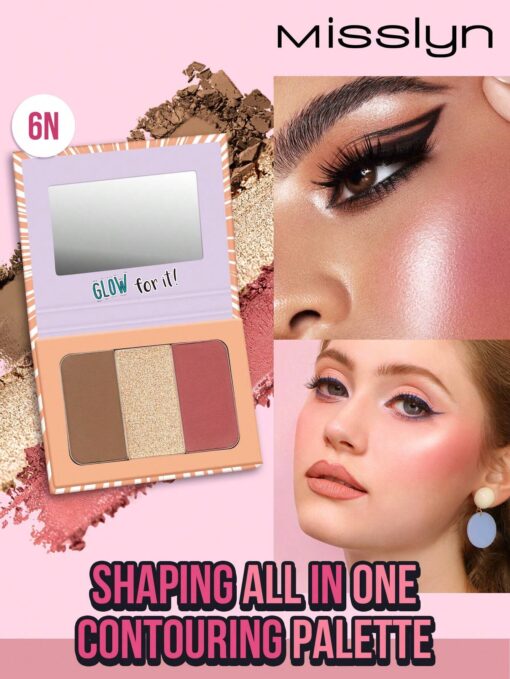 SHEIN Misslyn Shaping All In One Contouring Palette, Three-Color Contouring Palette