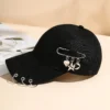 SHEIN Safety Pin & Ring Decor Baseball Cap