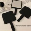 SHEIN 1 Black Handheld Mirror Simple Handle High End Convenient Makeup Mirror