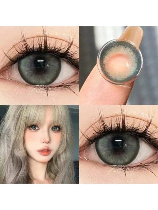 SHEIN 1 Pair Green Colored Contact Lenses