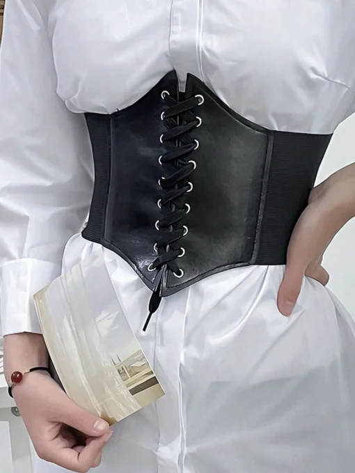 SHEIN 1pc Women Elastic Wide Corset Belt