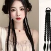 SHEIN 1pc Women's Black Synthetic Hair Braid Ponytail Extension