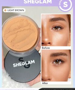 SHEGLAM Baked Glow Setting Powder-Light Brown Oil Control Loose