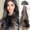 SHEIN 3pcs Clip In Medium Body Wave Synthetic Hair Extension