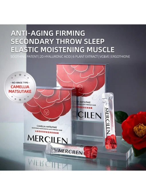 SHEIN Moisturizing Anti Wrinkle Firming Camellia & Matsutake Extract Face Mask