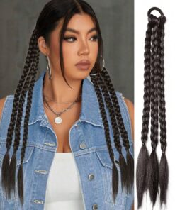 SHEIN 1pc 18inch Ponytail Extension Hair Three Boxing Braids