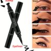 SHEIN HANDAIYAN Double-headed Waterproof Triangular Stamp Eyeliner Pen