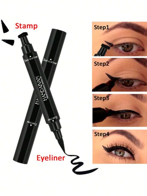 SHEIN HANDAIYAN Double-headed Waterproof Triangular Stamp Eyeliner Pen