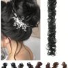 SHEIN Messy Rope Ponytail Hair Extension With Synthetic Wavy Hair Bun
