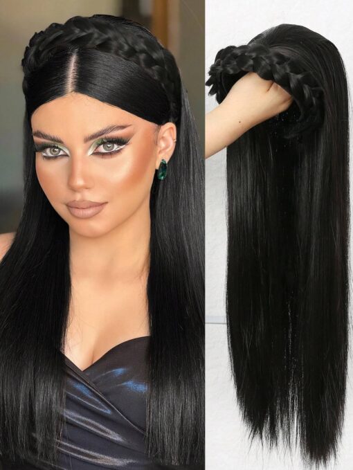 SHEIN Synthetic Hair Band With Long Wavy Extensions