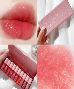 SHEIN TEAYASON Pearlescent Lip Gloss Kit,10Pcs