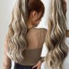 SHEIN Wave Shaped Ponytail Extension Claw