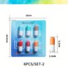 SHEIN ibcccndc 6pcs/Set Mini Cute Capsule Lipstick Set With Lip Balm