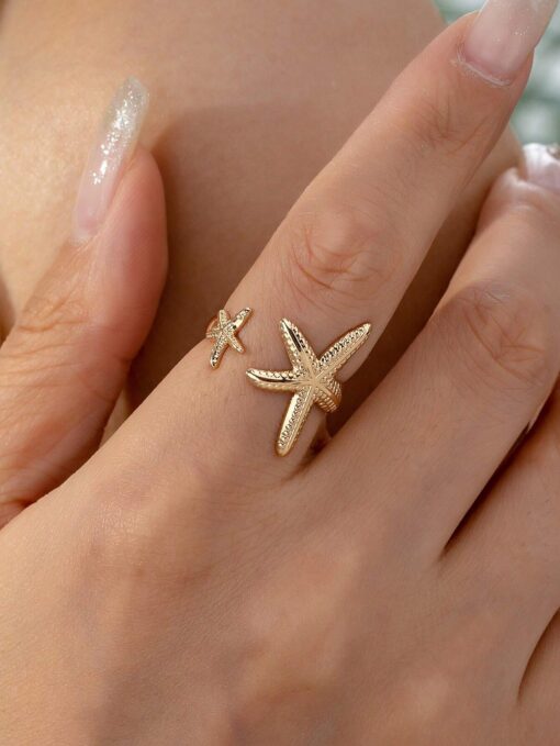 European and American Beach Style Starfish Ring One Piece