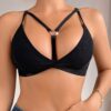 SHEIN 1pc Sexy Back Push-Up Triangle Cup Wireless Strap No Trace Sports Bra