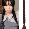 SHEIN 1pc Braiding Hair 24 Inch Suitable Dark Brown