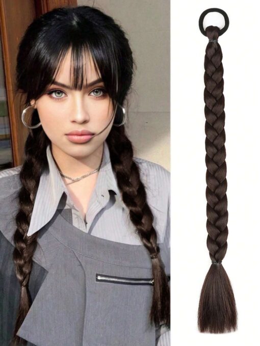 SHEIN 1pc Braiding Hair 24 Inch Suitable Dark Brown