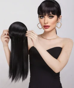 SHEIN A black brown wig and headband