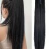 SHEIN Black Synthetic 24 Inch Claw Clip On Long Straight Ponytail Hair Extension