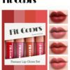 SHEIN Fit Colors Velvet Matte Liquid Lipstick,4Pcs
