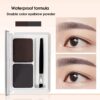 SHEIN Waterproof Eyebrow Powder & Brush Two Colors Long