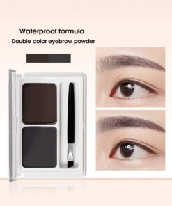 SHEIN Waterproof Eyebrow Powder & Brush Two Colors Long