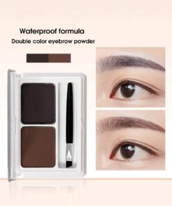 SHEIN Waterproof Eyebrow Powder & Brush Two Colors Long