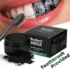 SHEIN Activated Charcoal Powder With Random Toothbrush Color For Teeth WhiteningTeeth