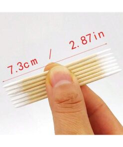 SHEIN 100pcs 7.3cm Double Tipped Swabs For Makeup