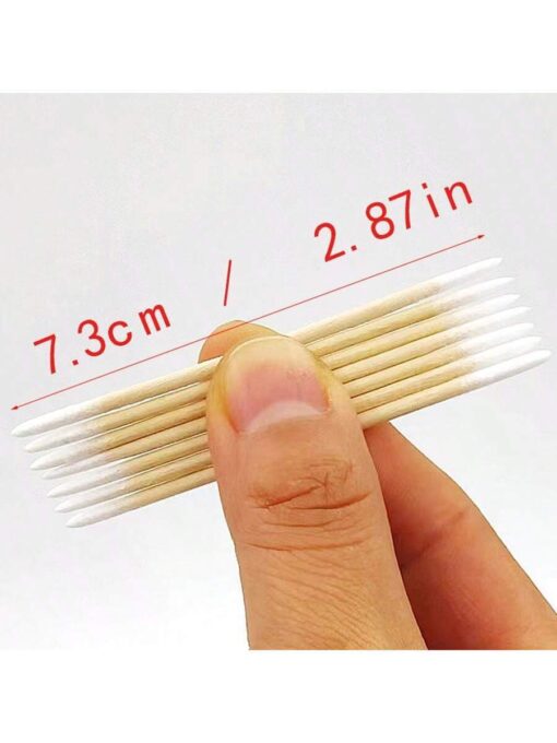 SHEIN 100pcs 7.3cm Double Tipped Swabs For Makeup