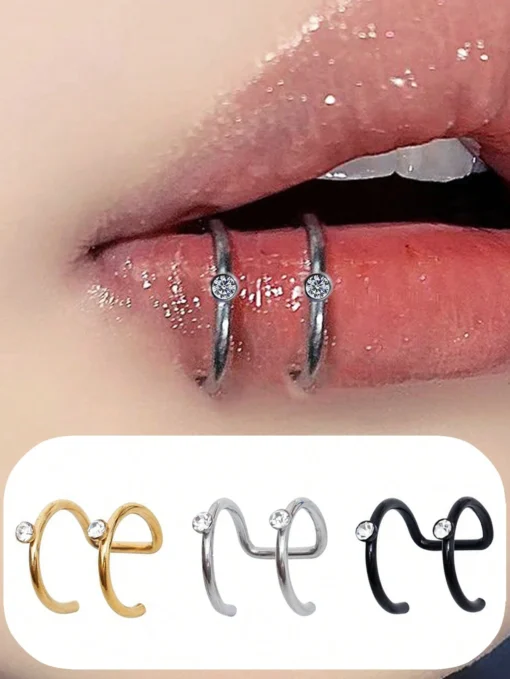 SHEIN 1pc Basic Style Smooth Round Head Anti Allergic Stainless