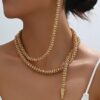 SHEIN Retro Punk Style Snake Wrap Around Earrings Necklace