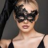 SHEIN 1pc Women's Sexy Accessories Lace Mask Half Face Hollow Mask