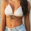 SHEIN 1 Sheets Under Breast Thigh Straps Body Art Temporary Tattoo Stickers