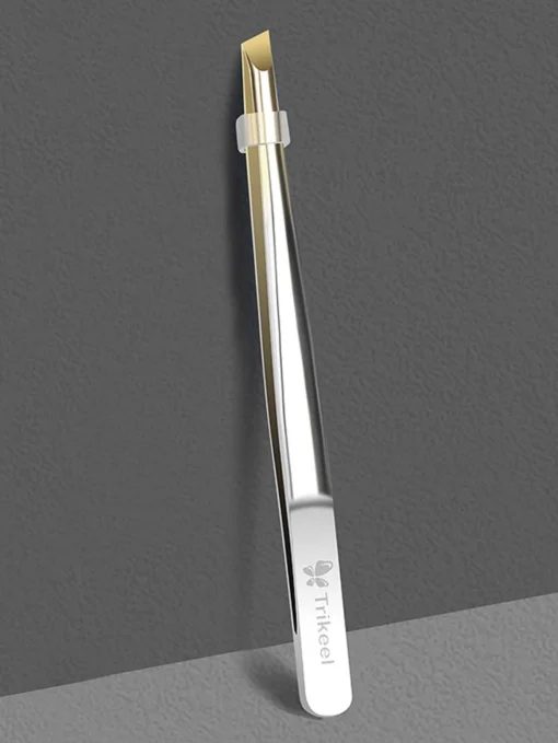 SHEIN Professional eyebrow hair hair removal, 1 piece of stainless steel diagonal tunnel, suitable for eyebrows Hair with facial hair