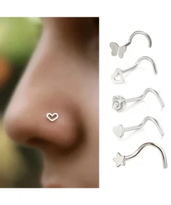 SHEIN SENLANSP 5pcs Stainless Steel Elegant S Shaped