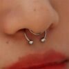 SHEIN 2pcs/Set Fake Septum Nose Hoop Ring