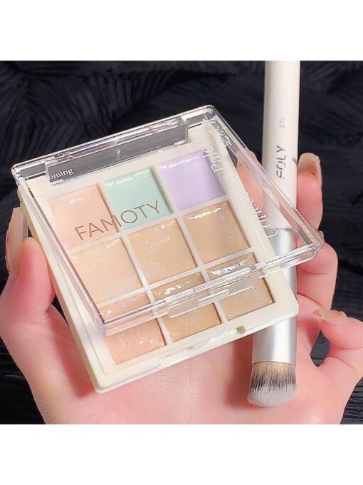 SHEIN ErshiQi 9 Color Concealer Makeup Palette Makeup to, Dark Border and Bright, Lasting