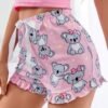 SHEIN Cute Summer Koala Print Women Sleep Bottom Shorts الشورت فقط