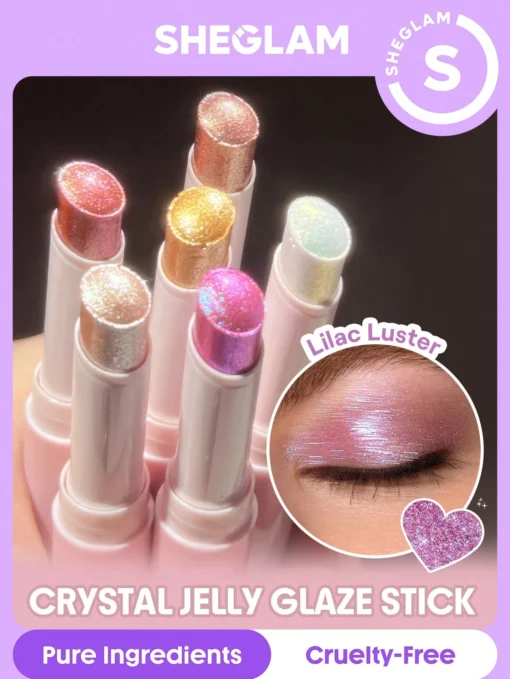 SHEGLAM Crystal Jelly Glaze Stick-Lilac Luster Multi-Use Single Eyeshadow Stick