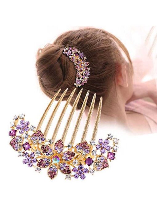 SHEIN Ladies' Elegant Floral-Shaped Hair Clip